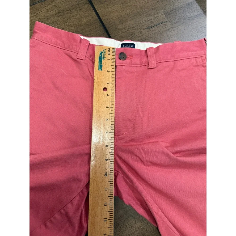 J.Crew‎ Mens 9 Inch Inseam Chino Shorts Coral Pink Size 30 Cotton Twill Casual